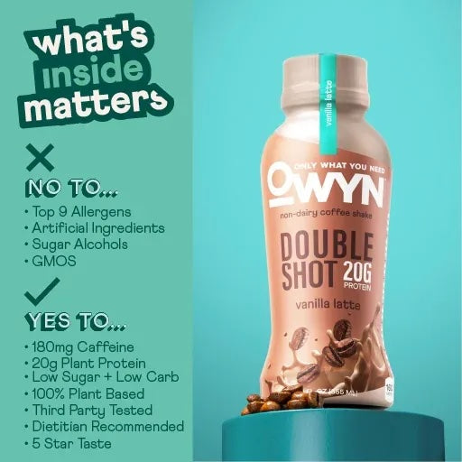 OWYN Double Shot 20mg Protein Shake Vanilla Latte