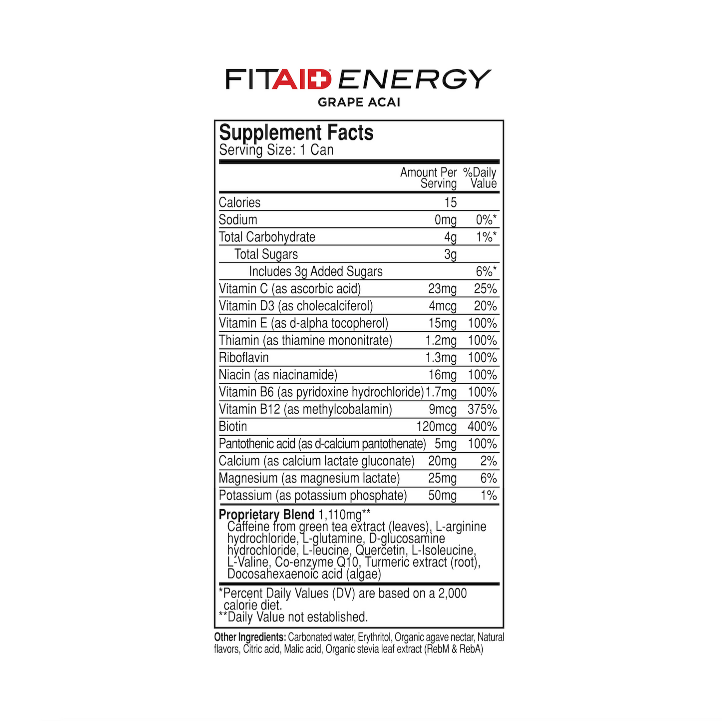 FITAID Energy Grape Acai: GA-12P (810047241133)