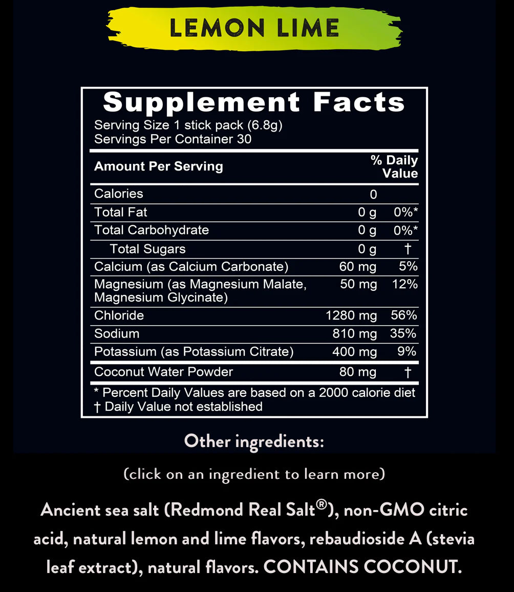 RE-LYTE Hydration Sticks - Lemon Lime