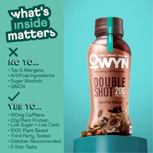 OWYN Double Shot 20mg Protein Shake Mocha Latte