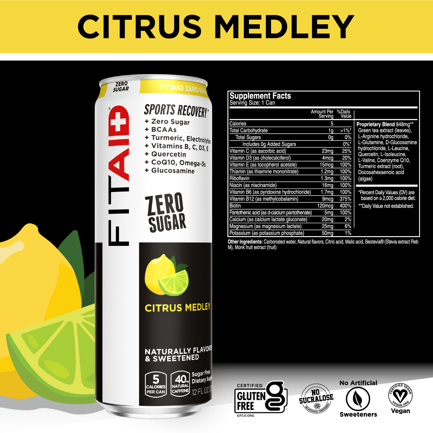 FITAID ZERO Citrus Medley: FAZ-12P (00857886006530)