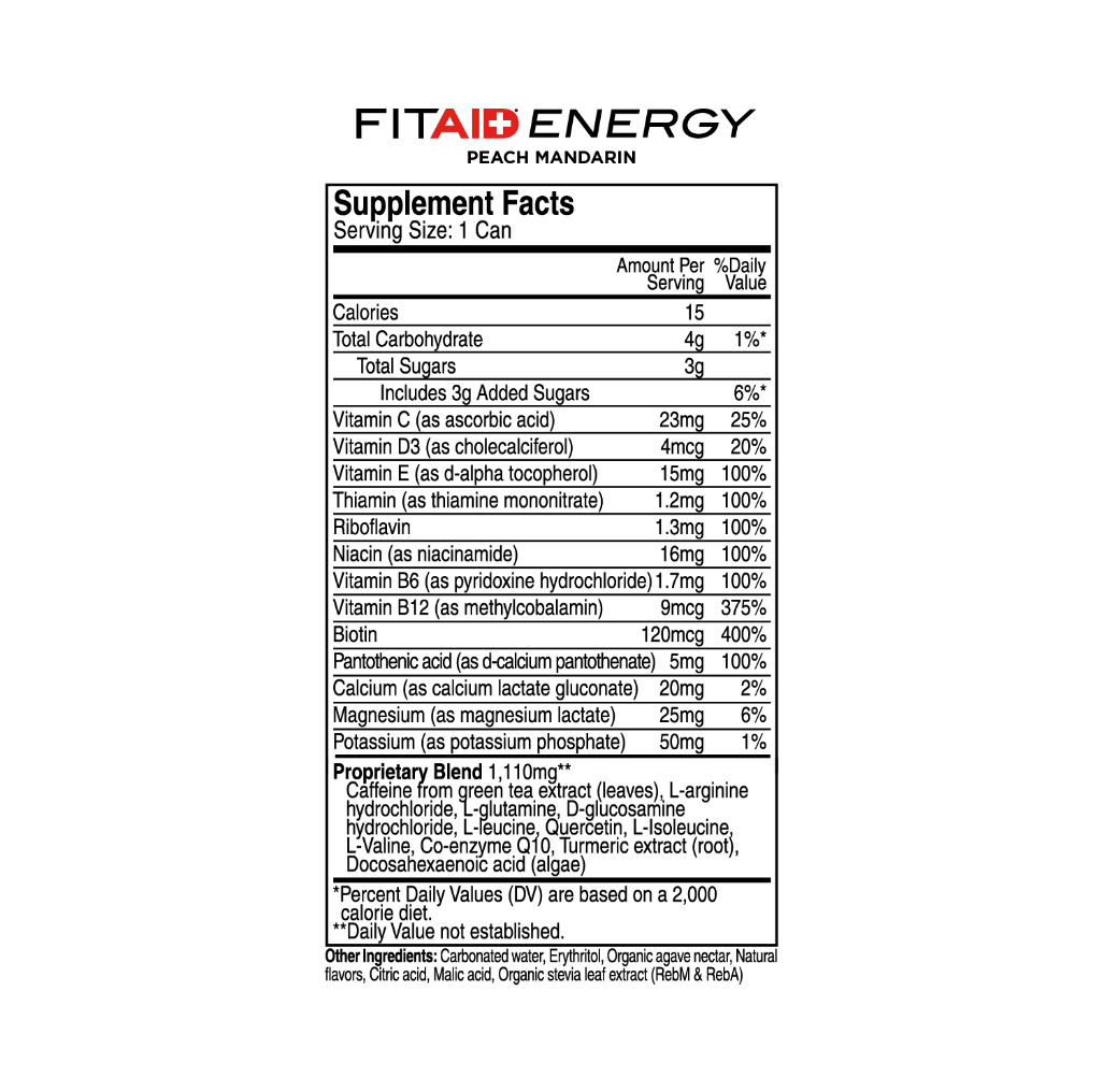 FITAID Energy Peach Mandarin: PM-12P (00810047240907)